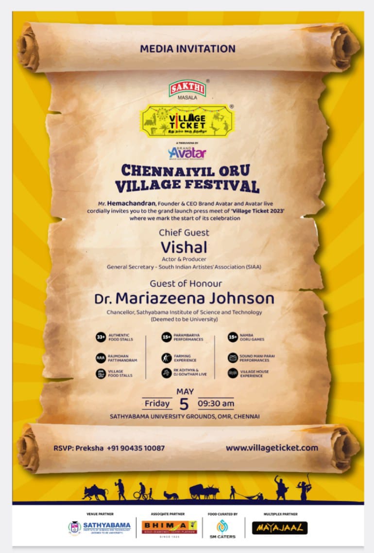 நடிகர் விஷால் ‘சென்னையில் ஒரு கிராம விழா’ என்ற நிகழ்ச்சியைத் தொடங்கி வைத்தார்.