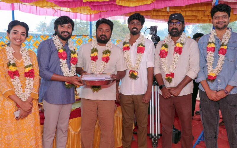 பாரத்- சான்வி மேக்னா நடிக்கும்  படத்தின் படப்பிடிப்பு பூஜையுடன் தொடங்கியது !!